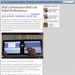 iPad 2 Dominates iPad 1 In Safari Performance