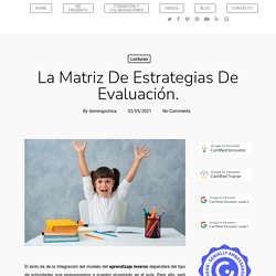 Domingo Chica Pardo - La Matriz de estrategias de evaluación.