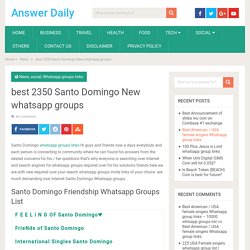 best 2350 Santo Domingo New whatsapp groups - Answer Daily