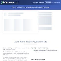 Dominica Health Questionnaire (COVID-19)