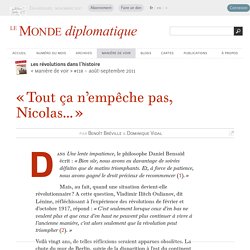 « Tout ça n’empêche pas, Nicolas... », par Benoît Bréville & Dominique Vidal (Le Monde diplomatique, août 2011)