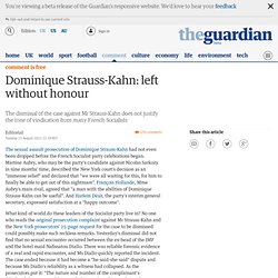 Dominique Strauss-Kahn: left without honour
