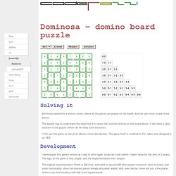 Dominosa - simple Javascript game