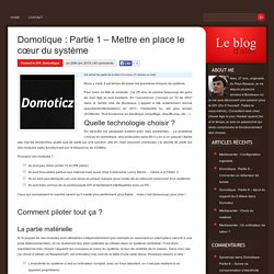 Domotique : Partie 1 – Mettre en place le cœur du système