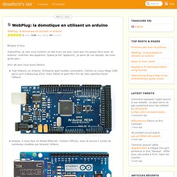 WebPlug: la domotique en utilisant un arduino