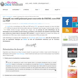 dompdf, un outil puissant pour convertir de l’HTML vers PDF en PHP