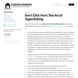 Don&#039;t click here : The art of hyperlinking
