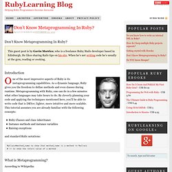 Don’' Know Metaprogramming In Ruby?