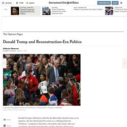 Donald Trump and Reconstruction-Era Politics