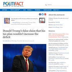 Donald Trump's false claim that his tax plan wouldn't increase the deficit