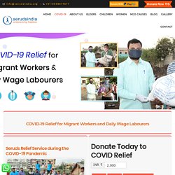Donate for COVID-19 relief in India by SERUDS NGO