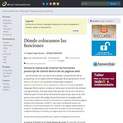 Dónde colocamos las funciones
