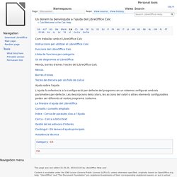 Ajuda del LibreOffice CALC