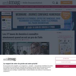 Les 27 bases de données à connaître absolument quand on est un pro de l'info