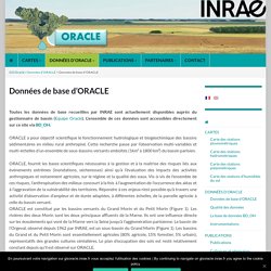 Données de base d’ORACLE – GIS Oracle