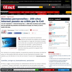 Données personnelles : 250 sites internet passés au crible par la Cnil