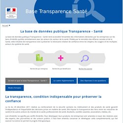 Base de données publique Transparence Santé