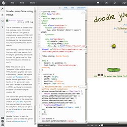 Doodle Jump Game using HTML5