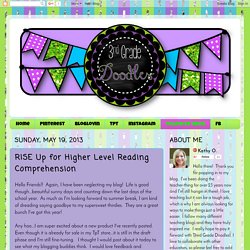 Third Grade Doodles: RISE Up for Higher Level Reading Comprehension