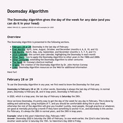 Doomsday Algorithm