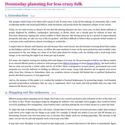 Doomsday planning for less crazy folk