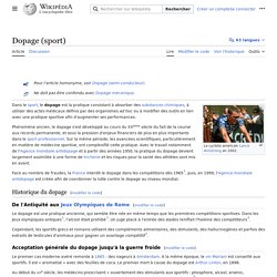 Dopage (sport)