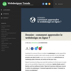 Dossier : comment apprendre le webdesign en ligne ?