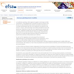 EFSA 21/06/12 Dossier animaux génétiquement modifiés