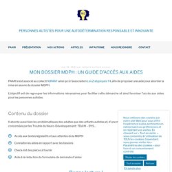 Mon dossier MDPH : un guide d'accès aux aides - PAARI.FR