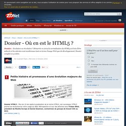 Dossier - Où en est le HTML5 ?
