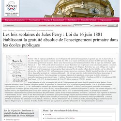 Dossiers d'histoire - Les lois scolaires de Jules Ferry 