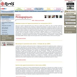 RUNGIS EDUCATION - Dossier Connaissance, origine et saisonnalité des produits