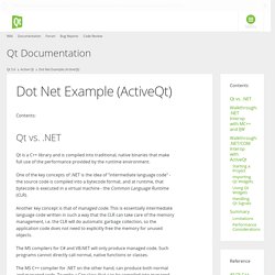 Dot Net Example (ActiveQt)