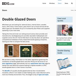 Double Glazed Doors - Replacement Doors - uVPC Double Glazed Doors