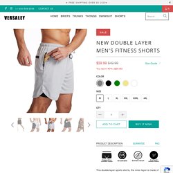 New Double Layer Men's Fitness Shorts