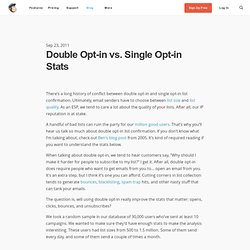 Double Opt-in vs. Single Opt-in Stats