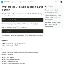 What are the ?? double question marks in Dart?
