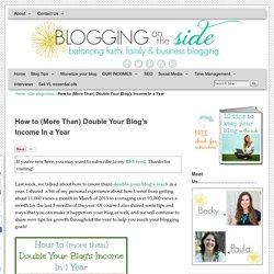 Double Your blogging income