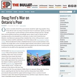 Doug Ford’s War on Ontario’s Poor - The Bullet