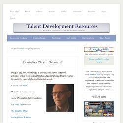 Douglas Eby: resume