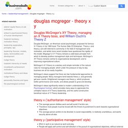 douglas mcgregor's motivational theory x theory y