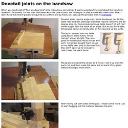Dovetail joints on the bandsaw