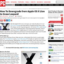 How To Downgrade from Apple OS X Lion to Snow Leopard