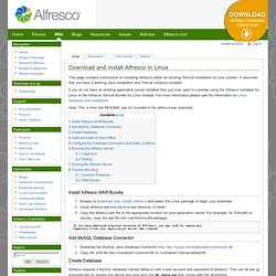 Download and install Alfresco in Linux