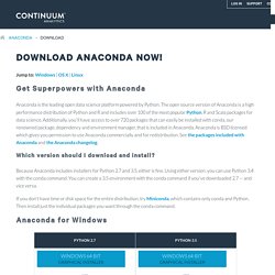 Download Anaconda now!