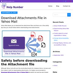 Download Attachments File in Yahoo Mail
