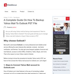 How to Download And Backup Yahoo Mail To Outlook PST File