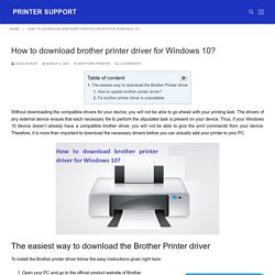 How do I download Brother printer drivers?