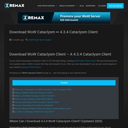 Download WoW Cataclysm ⇒ 4.3.4 Cataclysm Client - Zremax