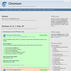 Download latest stable Chromium binaries (64-bit and 32-bit)